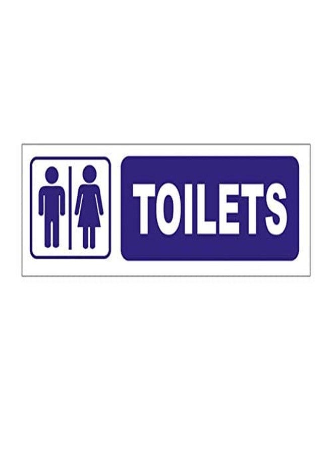 Masstone Toilet Sign Board | Sign Board (4x12 Inch) | Ladies Gents Toilet Sticker | Toilet Sticker | Male Female Ladies Toilet Sign Board | Perfect Use Office, Hospitals, Mall - Image 1