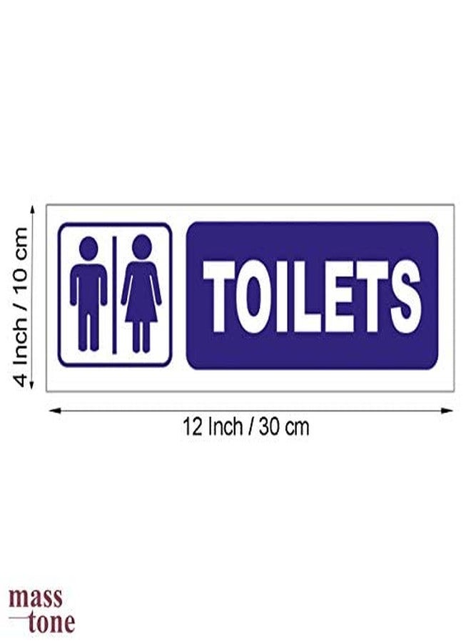 Masstone Toilet Sign Board | Sign Board (4x12 Inch) | Ladies Gents Toilet Sticker | Toilet Sticker | Male Female Ladies Toilet Sign Board | Perfect Use Office, Hospitals, Mall - Image 2