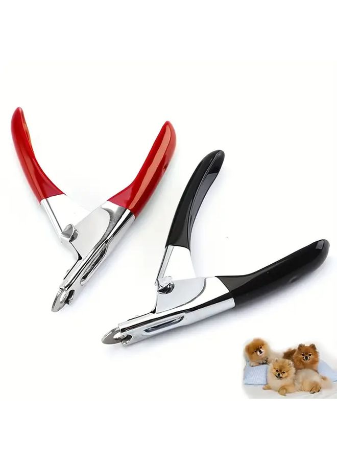 Red Stainless Steel Pet Nail Clippers For Dogs And Cats Safe Easy Grip With Safety Stop - Image 4