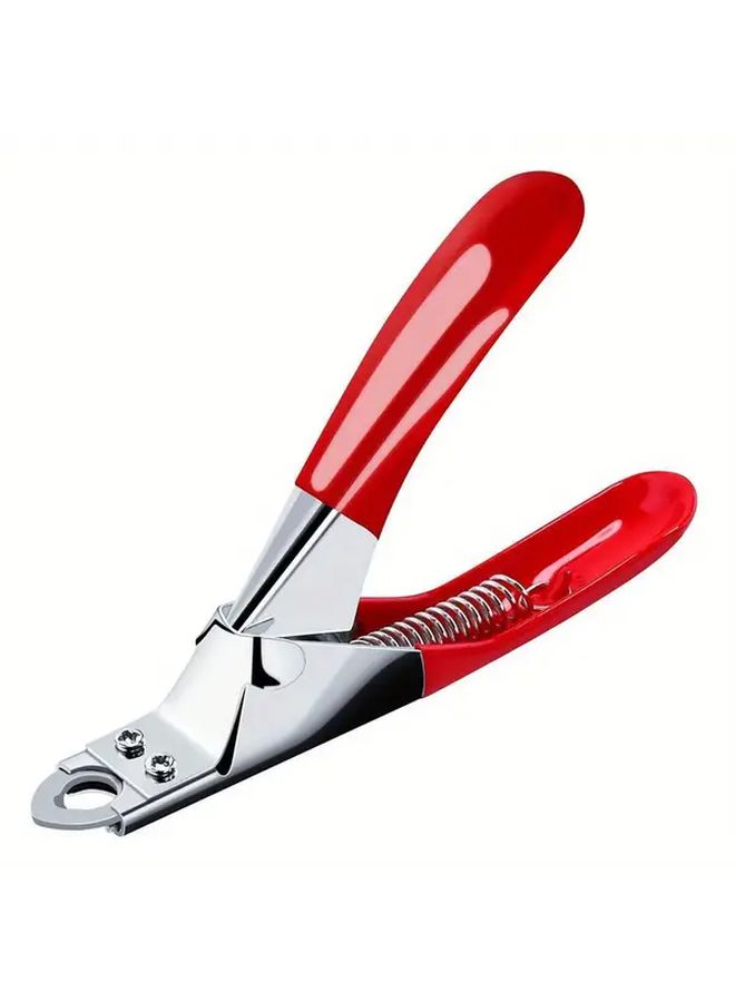 Red Stainless Steel Pet Nail Clippers For Dogs And Cats Safe Easy Grip With Safety Stop - Image 3