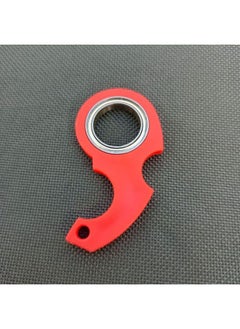 Noctilucent Keychain Fidget Spinner Relieve Boredom Light Trendy Fingertip Spinning Keyring Anti-Anxiety Portable-Color:2nd Gener Red 5.5G