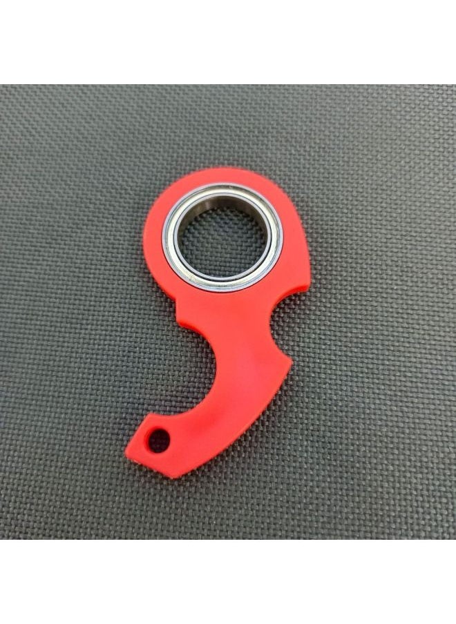 Generic - Noctilucent Keychain Fidget Spinner Relieve Boredom Light Trendy Fingertip Spinning Keyring Anti-Anxiety Portable-Color:2nd Gener Red 5.5G - Image 1