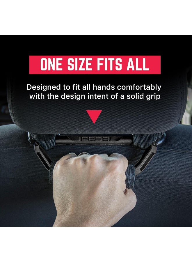 GPCA GP BackGrip PRO, Headrest Car Passenger Hand Grip for Truck & Car Wrangler JL JT JK Handle for Offroad, Kids & Seniors, Patented Jeep Accessories, Aluminum, Jet Black, 2-Pack - Image 5