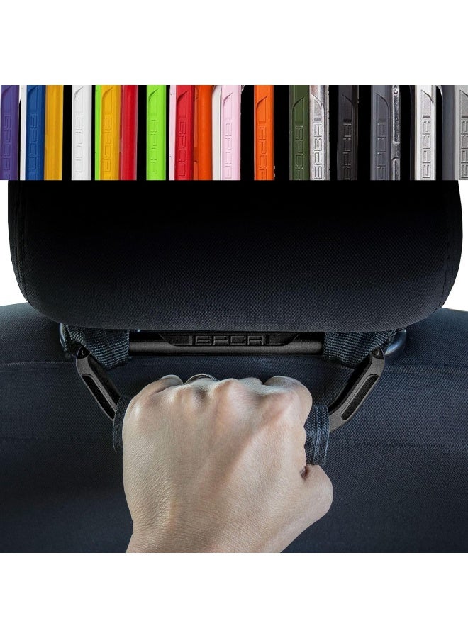 GPCA GP BackGrip PRO, Headrest Car Passenger Hand Grip for Truck & Car Wrangler JL JT JK Handle for Offroad, Kids & Seniors, Patented Jeep Accessories, Aluminum, Jet Black, 2-Pack - Image 1