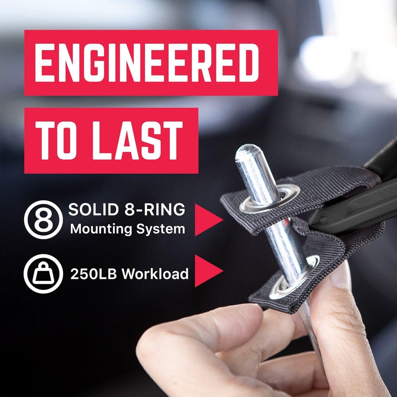 GPCA GP BackGrip PRO, Headrest Car Passenger Hand Grip for Truck & Car Wrangler JL JT JK Handle for Offroad, Kids & Seniors, Patented Jeep Accessories, Aluminum, Jet Black, 2-Pack - Image 4