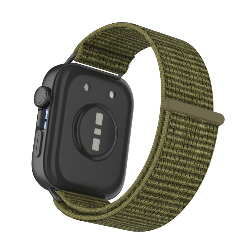 إيروريكس سوار ساعة هواوي واتش فيت 4 برو من النايلون مزود بخطاف وحلقة (لون زيتوني) - Image 3