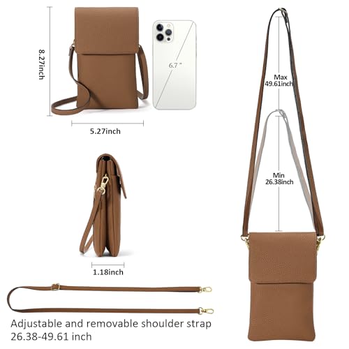 GAEKEAO Small Crossbody Bags for Women Leather Cell Phone Purse Bag Wallet with RFID Blocking Credit Card Slots - Image 4