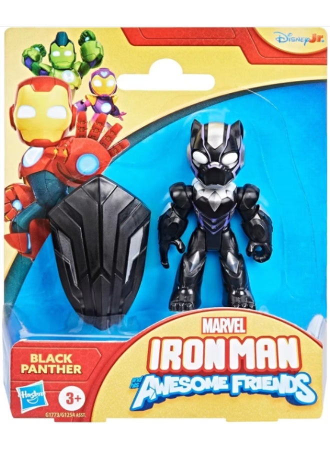Hasbro Marvel Iron Man and His Awesome Friends Black Panther Action Figure Toy - Image 4