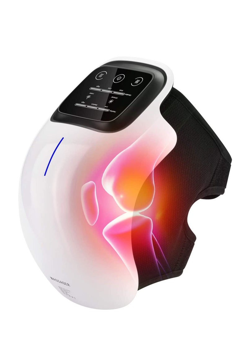 ELTRAZONE Cordless Knee Massager, FDA Registered, Infrared Heat and Vibration Knee Pain Relief for Swelling Stiff Joints, Stretched Ligament and Muscles Injuries, August 2022 Longer Knee Straps - Image 1
