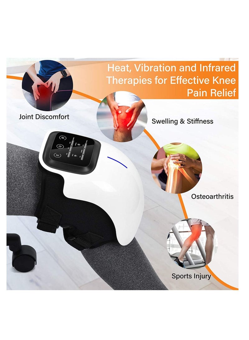 ELTRAZONE Cordless Knee Massager, FDA Registered, Infrared Heat and Vibration Knee Pain Relief for Swelling Stiff Joints, Stretched Ligament and Muscles Injuries, August 2022 Longer Knee Straps - Image 3
