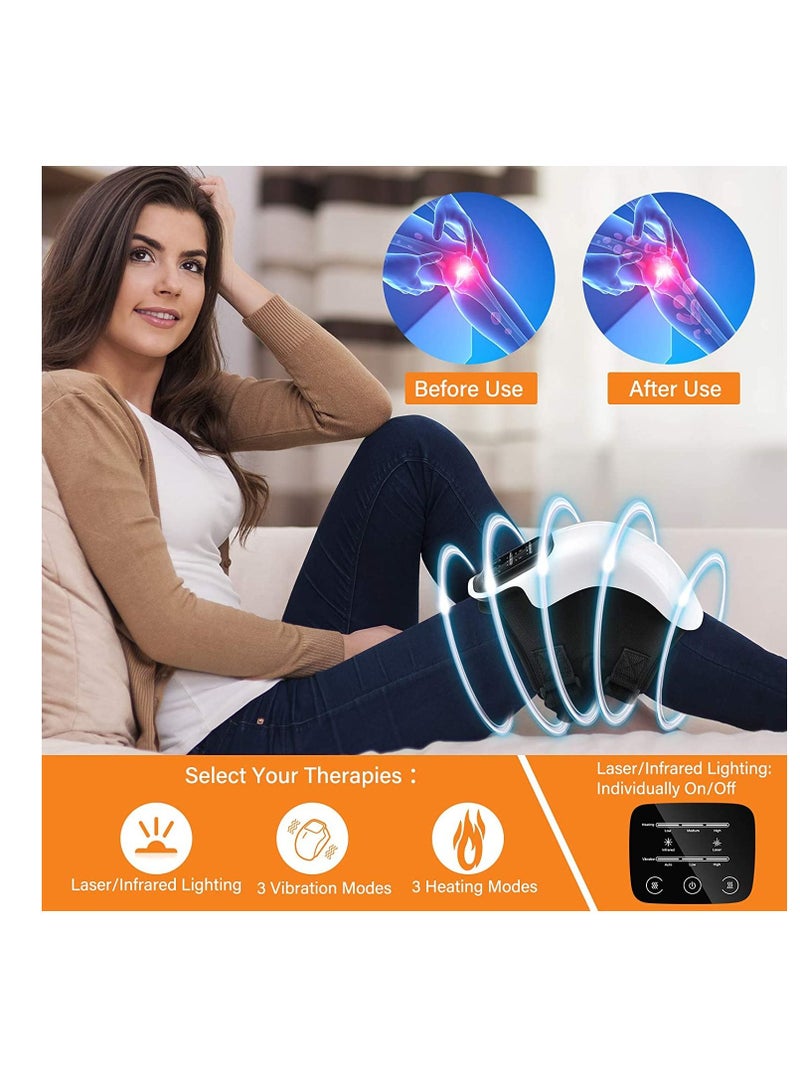 ELTRAZONE Cordless Knee Massager, FDA Registered, Infrared Heat and Vibration Knee Pain Relief for Swelling Stiff Joints, Stretched Ligament and Muscles Injuries, August 2022 Longer Knee Straps - Image 2