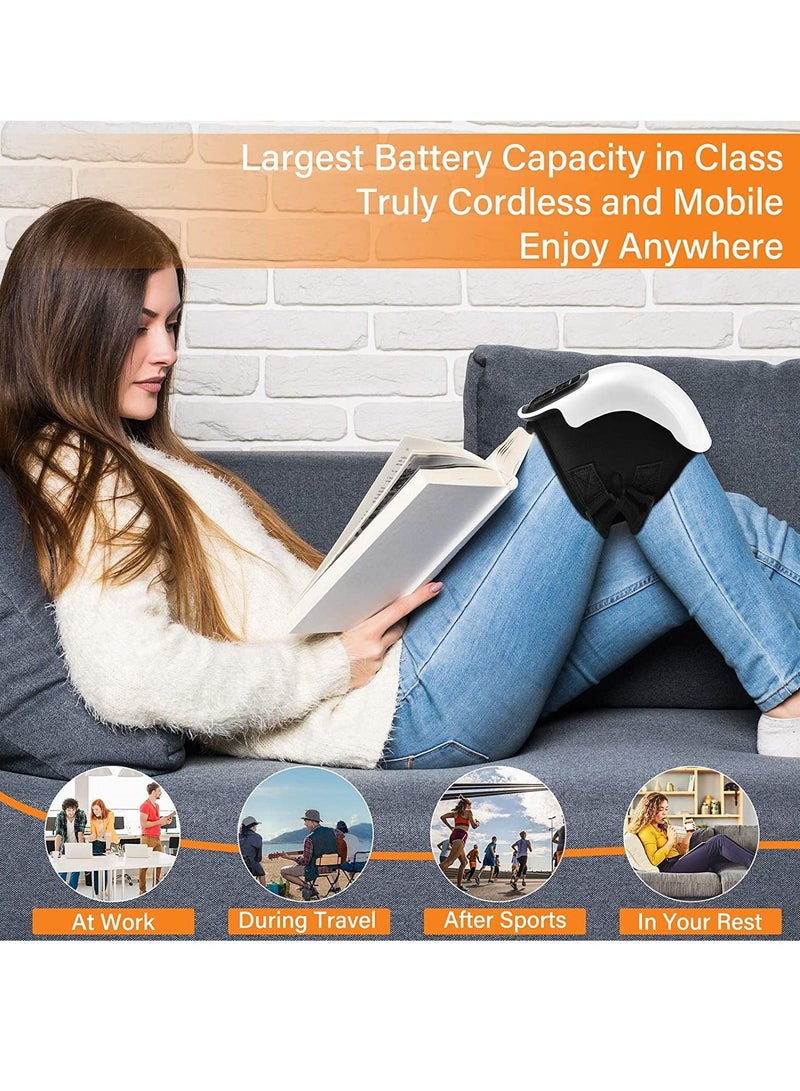 ELTRAZONE Cordless Knee Massager, FDA Registered, Infrared Heat and Vibration Knee Pain Relief for Swelling Stiff Joints, Stretched Ligament and Muscles Injuries, August 2022 Longer Knee Straps - Image 4