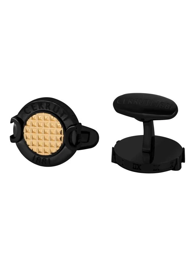 CERRUTI 1881 Stainless Steel Logo Cufflinks for Men
