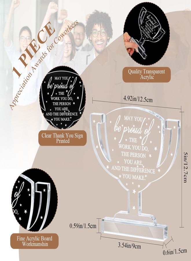 مايتيز هدايا شكر من مايتيز، لوحة أكريليك ملهمة للموظفين، جوائز، هدايا للأخصائيين الاجتماعيين، تقدير التخرج، موظف الشهر، هدية تذكارية للممرضات، فريق المعلمين، متطوع (كأس) - Image 3