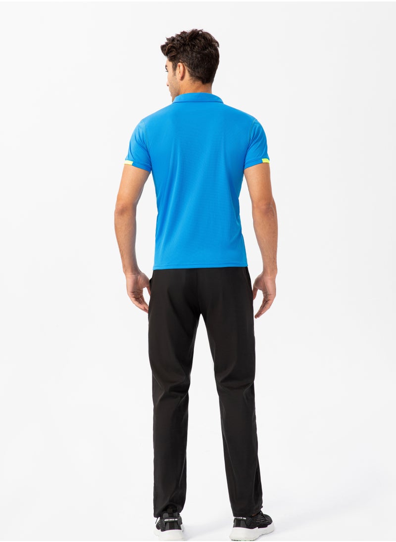 Loquat Men Quick Dry Breathable Elastic T-Shirt Lake Blue  - Image 2