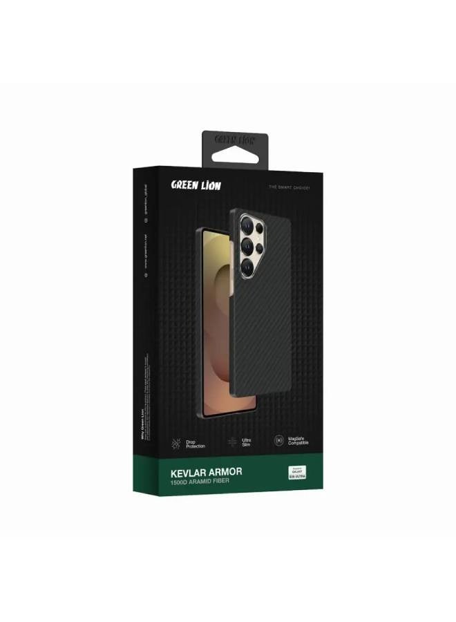 Green Lion - Kevlar Armor 1500D Aramid Fiber - S25 Ultra - Black - Image 5