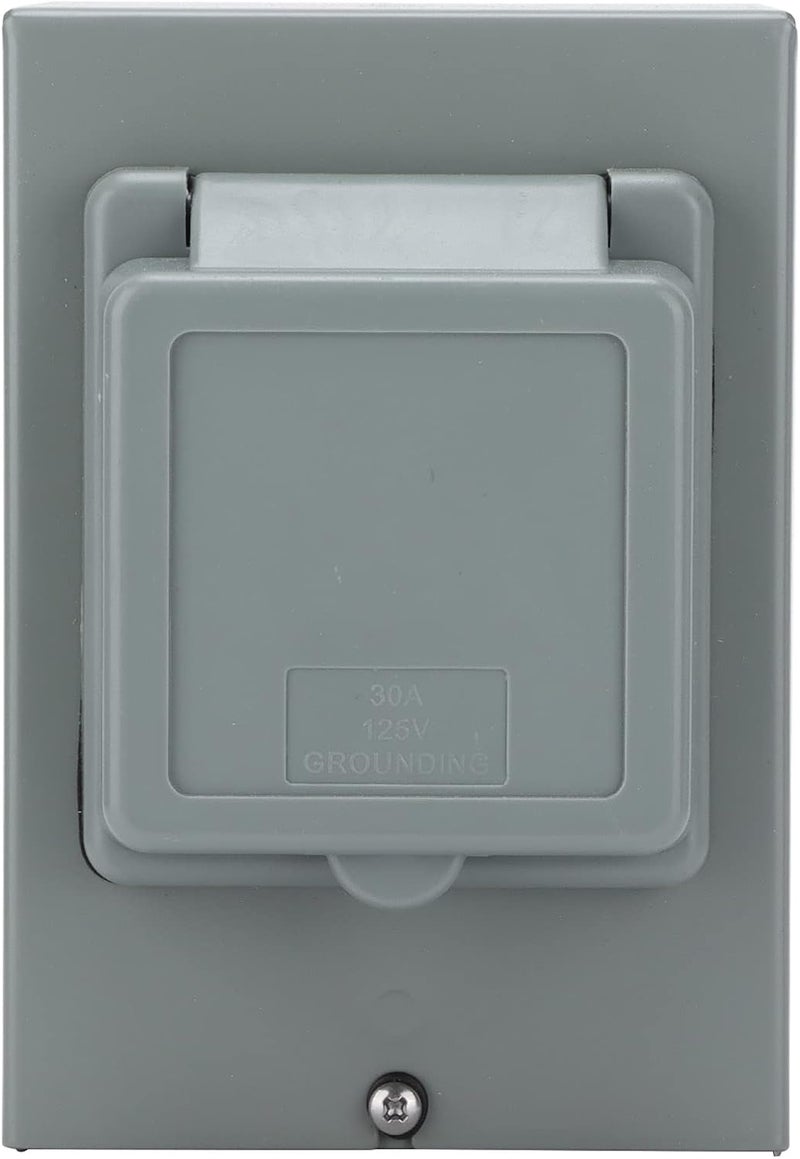aqxreight 30A Generator Power Inlet Box 125V 3750W Weatherproof Socket Accessory for RVs, Outdoor Use, Compatible with 30A Generator Line - Image 4