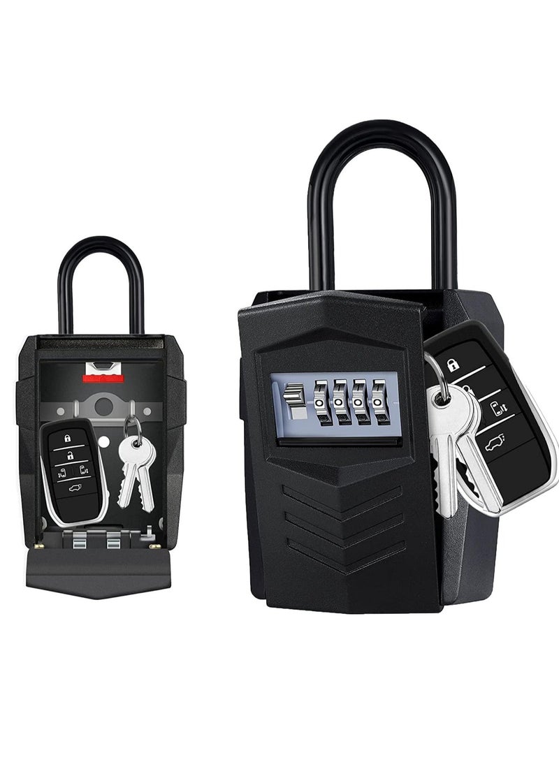 Y&D Key Lock Box for Outdoor, Safe Keybox Large Share or Storage Spare House Keys and Car Key, Padlock Rental Black  - Image 1