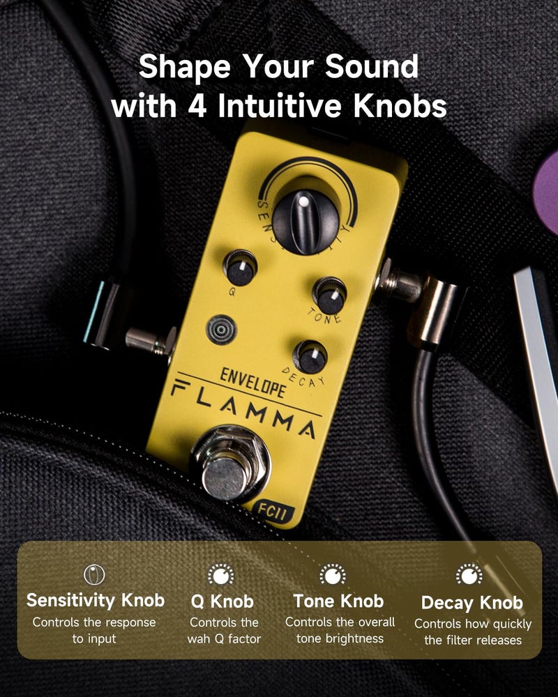 FLAMMA FC11 Auto Wah Pedal Envelope Filter Guitar Effects Pedal True Bypass for Guitar and Bass - Image 2