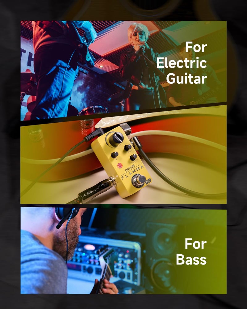 FLAMMA FC11 Auto Wah Pedal Envelope Filter Guitar Effects Pedal True Bypass for Guitar and Bass - Image 4