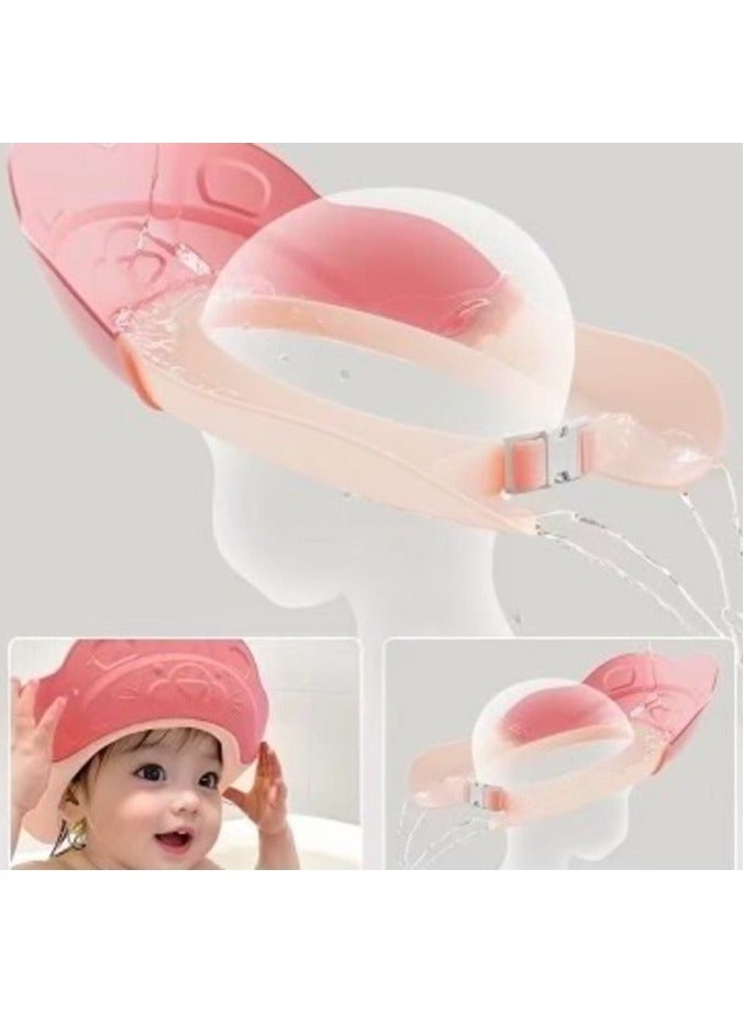 فول جوي قبعة استحمام للأطفال  لحماية العين والأذن مع شريط مرن قابل للتعديل للأطفال الرضع - Image 3