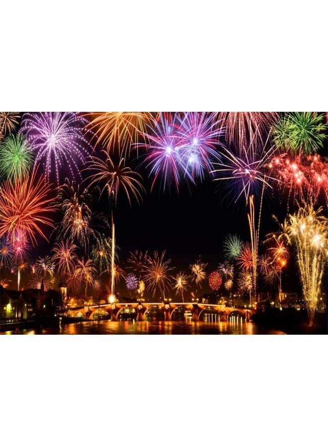 Yeele 7x5ft Happy New Year Backdrop 2021 - City Night New Year's Eve Grandiose Fireworks Background for Photography Party Celebrate Banner Boy Girl Adult Photo Booth Shoot Vinyl Studio Props - Image 1