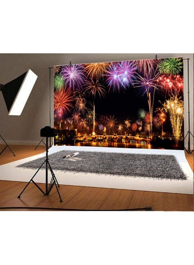 Yeele 7x5ft Happy New Year Backdrop 2021 - City Night New Year's Eve Grandiose Fireworks Background for Photography Party Celebrate Banner Boy Girl Adult Photo Booth Shoot Vinyl Studio Props - Image 3