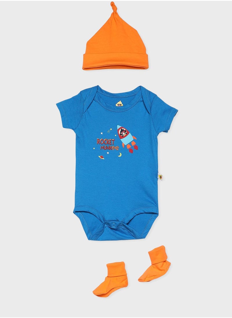 Cheekee Munkee - Infant Alan 4 Piece Gift Set - Image 1