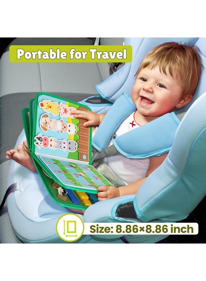 Quanquer لوحة مشغولة للأطفال من كوانكير - ألعاب مونتيسوري للأطفال من 1 إلى 4 سنوات - كتاب مشغول تعليمي للألعاب الحسية للأولاد والبنات - هدايا عيد الميلاد و عيد الميلاد للأطفال - ألعاب سفر للأطفال للطائرة والسيارة - Image 5