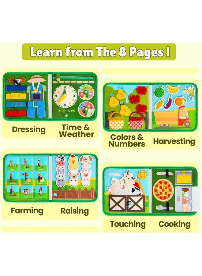 Quanquer لوحة مشغولة للأطفال من كوانكير - ألعاب مونتيسوري للأطفال من 1 إلى 4 سنوات - كتاب مشغول تعليمي للألعاب الحسية للأولاد والبنات - هدايا عيد الميلاد و عيد الميلاد للأطفال - ألعاب سفر للأطفال للطائرة والسيارة - Image 2