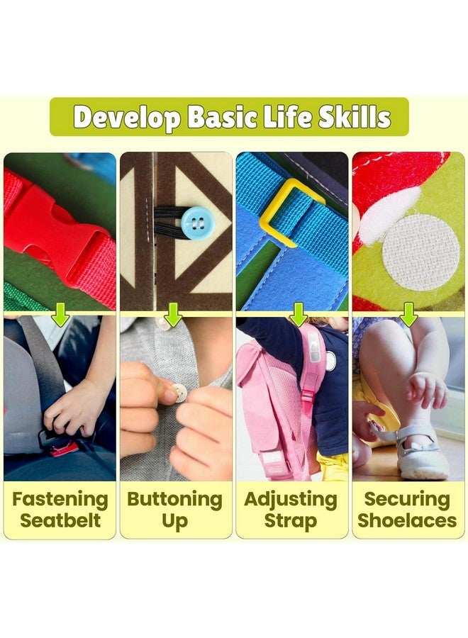 Quanquer لوحة مشغولة للأطفال من كوانكير - ألعاب مونتيسوري للأطفال من 1 إلى 4 سنوات - كتاب مشغول تعليمي للألعاب الحسية للأولاد والبنات - هدايا عيد الميلاد و عيد الميلاد للأطفال - ألعاب سفر للأطفال للطائرة والسيارة - Image 3