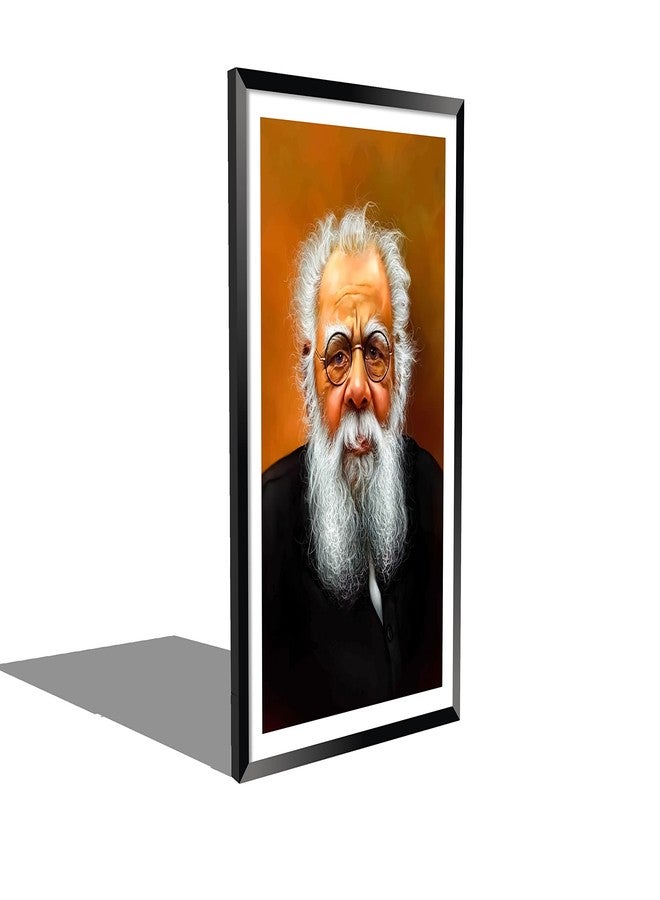 DBrush Periyar Ji Artwork Painting Periyarji Indian Politician Photo Frame For Wall Office Decorative Item 14x20 Inch Portrait Big Size Synthetic wood (Laminated Coated) - Image 4