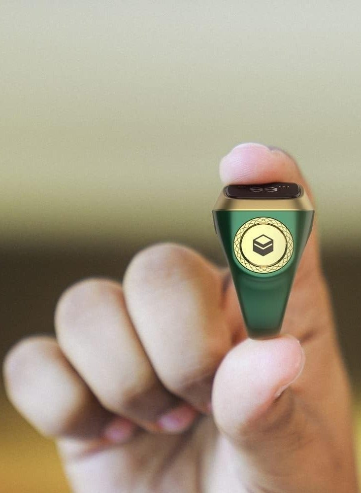 Zikr Smart Tasbih Ring 20mm Green - Image 3