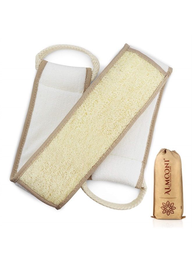 Exfoliating Natural Loofah Back Scrubber for Shower to Clean Your Back Deeply - 1 Count(1 Pack)
