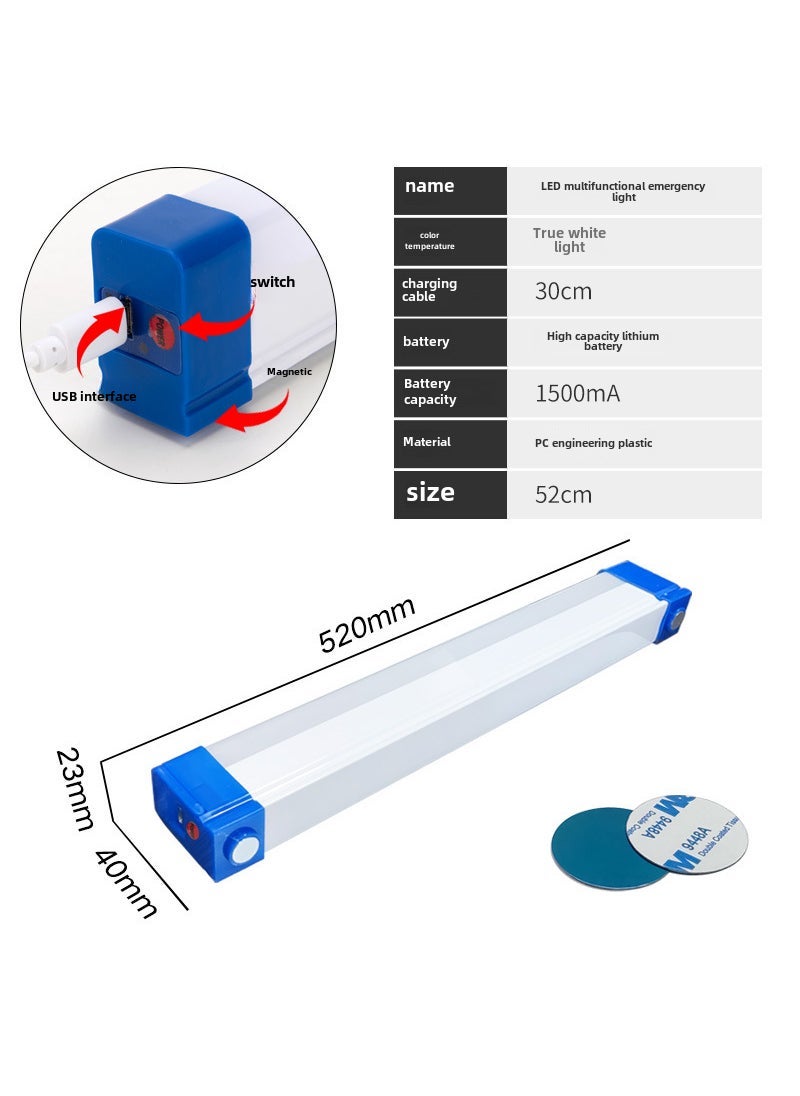 أنبوب ضوء الطوارئ LED مغناطيسي قابل لإعادة الشحن عبر USB -80 واط [52 سم]