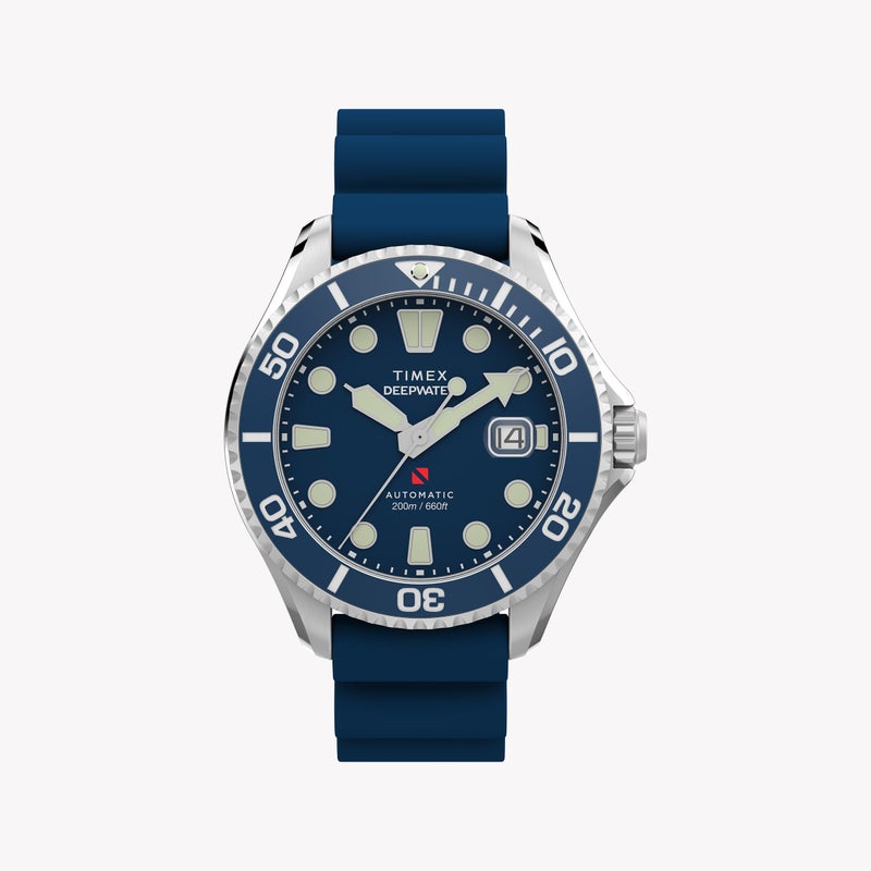 TIMEX Deep Water Meridian 200 SST Blue Dial Blue Strap Watch TW2Y39900 | Men's Sport Watch - Image 1