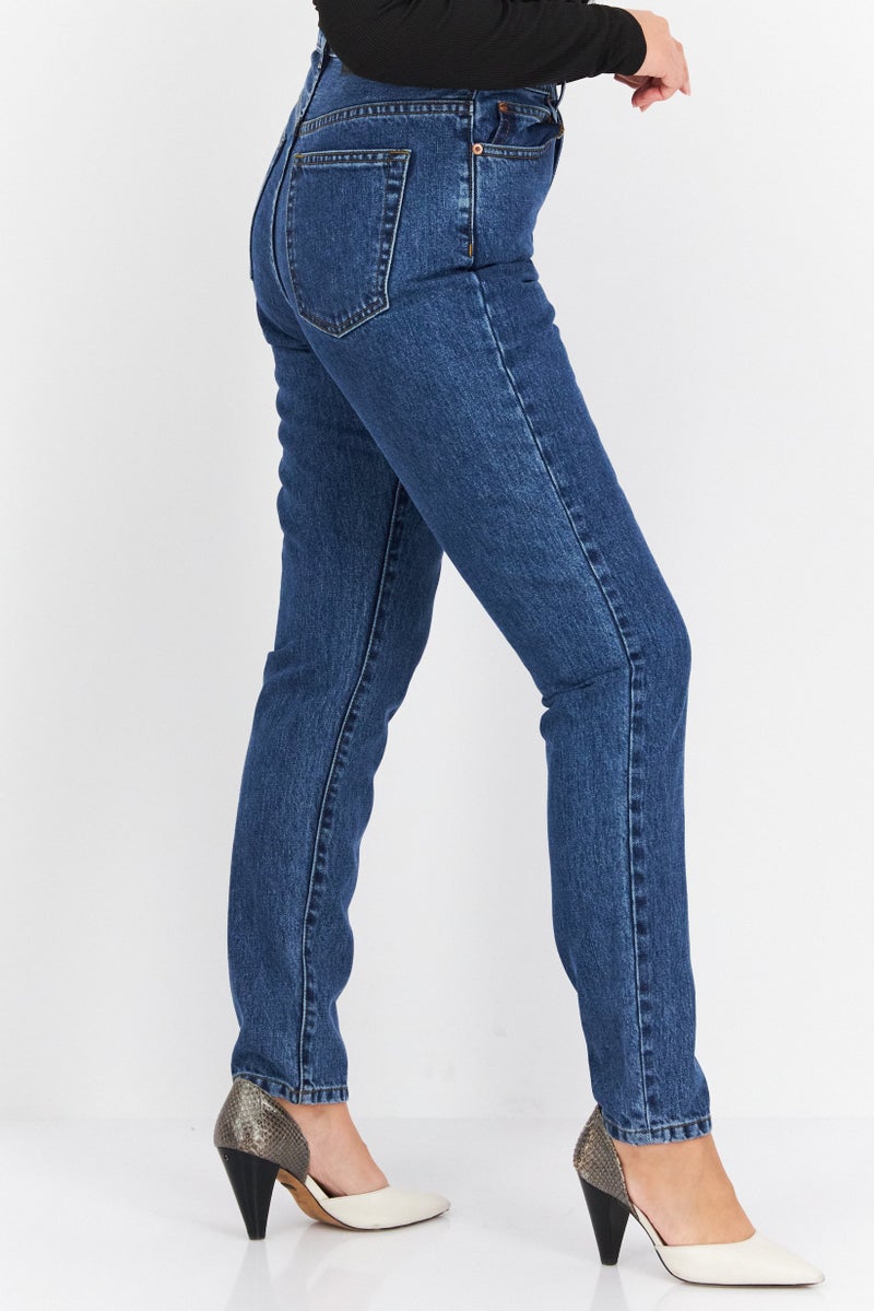 Dr Denim جينز دنيم مغسول بتصميم عادي للنساء، أزرق - Image 2