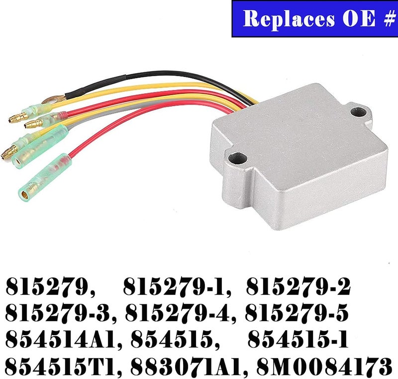 Danbojit 815279T Regulator Rectifier 883072T 6 Wire Compatible with Mercury Voltage Regulator 40HP 50HP 55HP 60HP 75HP 90HP 100HP 115HP 125HP 135HP 150HP 175HP 200HP 250HP 275HP 854515 815279-3 - Image 3
