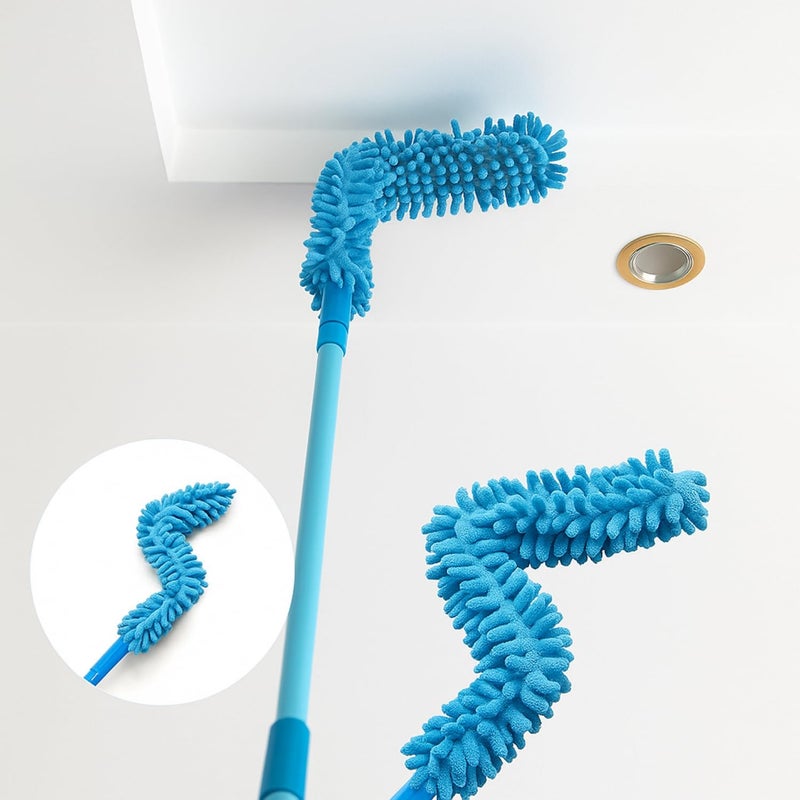 ALLISON CREATIVE Microfiber Cleaning Duster Feather Duster Bendable & Extendable Fan Cleaning Brush with Extendable Rod Microfiber Fan Cleaning Duster (Ceiling Fan Duster) - Image 1