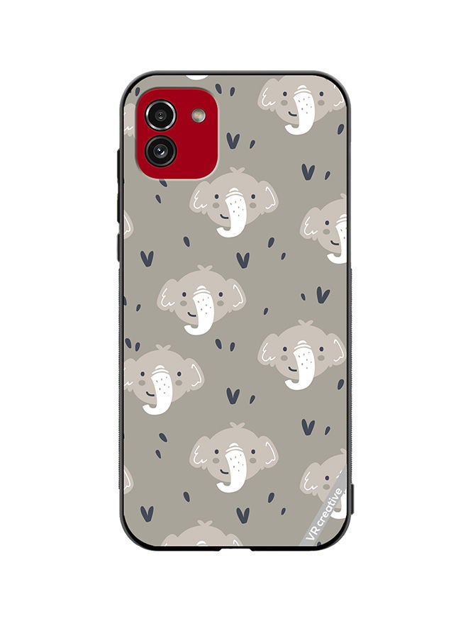 VR CREATIVE Protective Case Cover For Samsung Galaxy A03 Elephant Design Multicolour - Image 1
