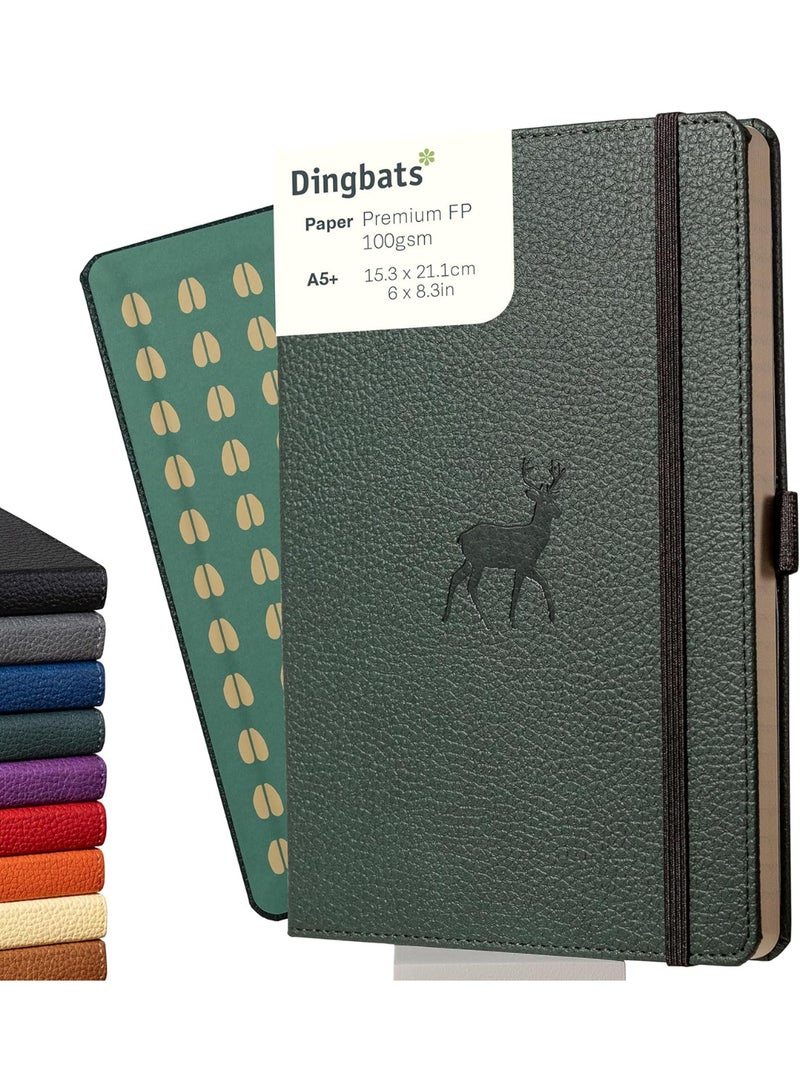 دفتر دينغبات A5+ للحياة البرية - أخضر مع نقاط