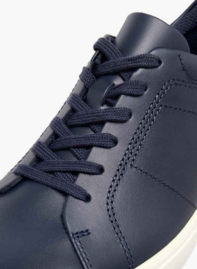 ECCO Men Leather Lace-Up Ankle Sneakers - Image 4