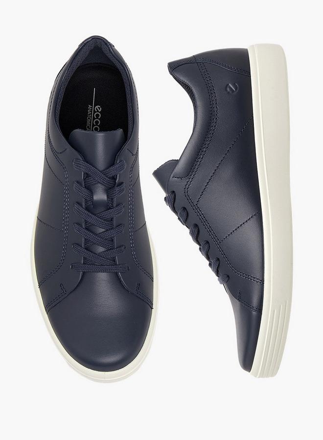 ECCO Men Leather Lace-Up Ankle Sneakers - Image 1