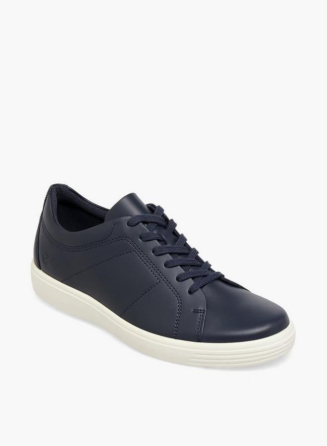 ECCO Men Leather Lace-Up Ankle Sneakers - Image 2