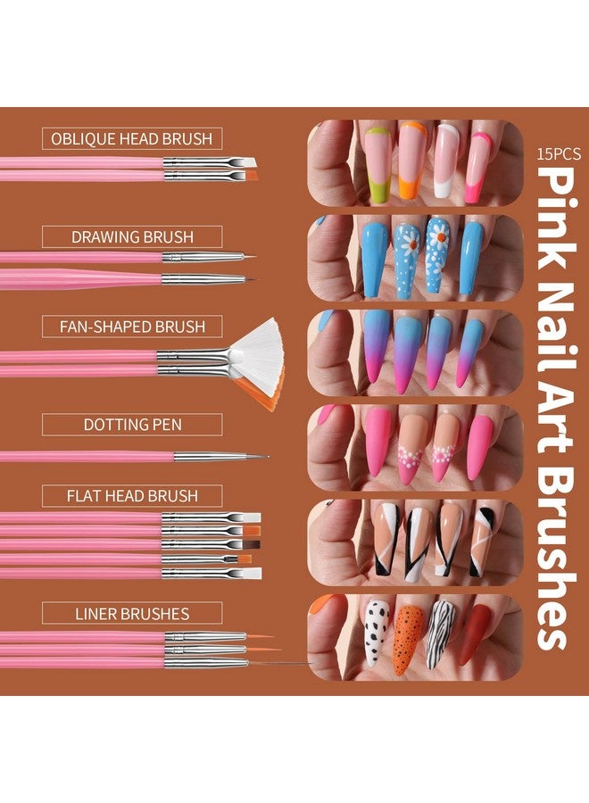 فندامي طقم فن الأظافر طقم أدوات تصميم الأظافر مع فرش فن الأظافر أدوات تنقيط الأظافر بريق ناعم على شكل فراشة مسمار قلب بريق ترتر رقائق رقائق الأظافر مسمار الفن أحجار الراين فرشاة غبار الأظافر - Image 3