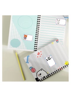 Y&D Name Tag Stickers Animal Roll Adhesive Labels Badge Personalized Border Stick on Kids Clothes Desk Box Mailing Teachers Nursery Office School Home Supplies, 5 1750 PCS  - Image 2