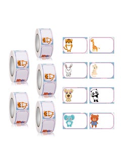 Y&D Name Tag Stickers Animal Roll Adhesive Labels Badge Personalized Border Stick on Kids Clothes Desk Box Mailing Teachers Nursery Office School Home Supplies, 5 1750 PCS  - Image 1