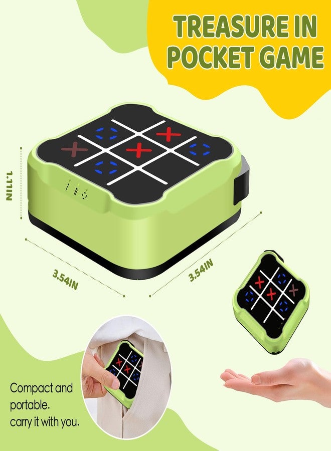 TGHIJKK Tic-Tac Toe Game for Kids: 4-in-1 Electronic Handheld Puzzle Game - Portable Sensory Toy for Kids Age 6-12 Years Old Travel School Family Fun - Birthdays Gift for Boys Girls - Image 4