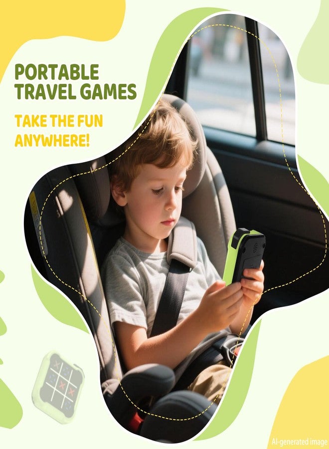 TGHIJKK Tic-Tac Toe Game for Kids: 4-in-1 Electronic Handheld Puzzle Game - Portable Sensory Toy for Kids Age 6-12 Years Old Travel School Family Fun - Birthdays Gift for Boys Girls - Image 5