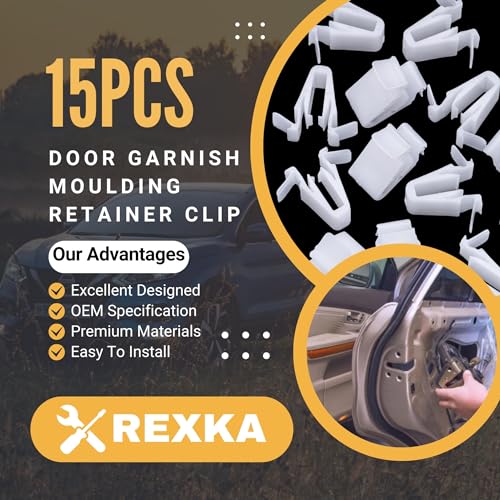 Rexka ركسكا 15 قطعة من مشبك تثبيت زينة الأبواب متوافق مع تويوتا لكزس 67771-58010 تندرا تاكوما سيكويا RAV4 لاند كروزر هايلاندر C-HR يارس سايون xD - Image 2